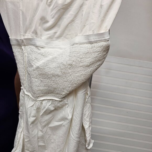 Vestido SOMA Blanco Midi , Escote cuadrado Algodon. - Picture 5 of 6